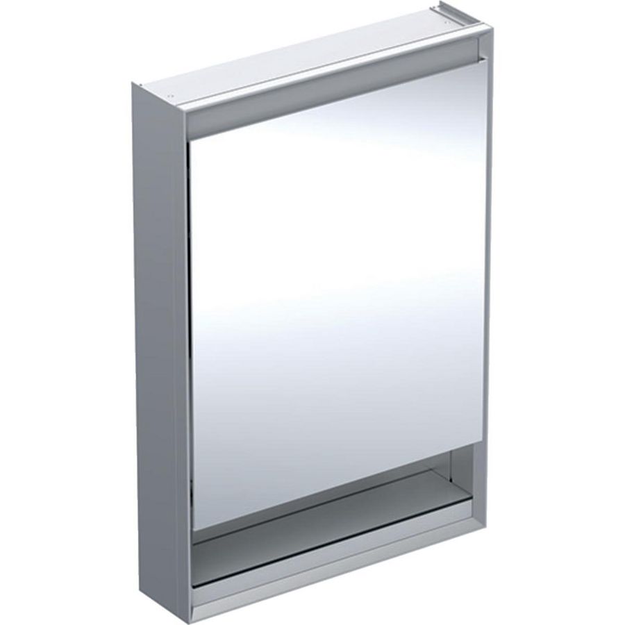 Opbouw spiegelkast met nis deur rechts 60x90cm ComfortLight aluminium ONE