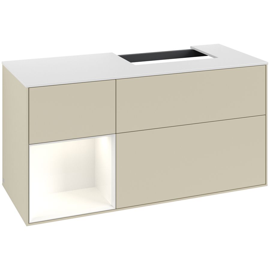 Wastafelonderkast Finion 1200x603x501mm S.Grey Matt Lacquer G141GFHJ