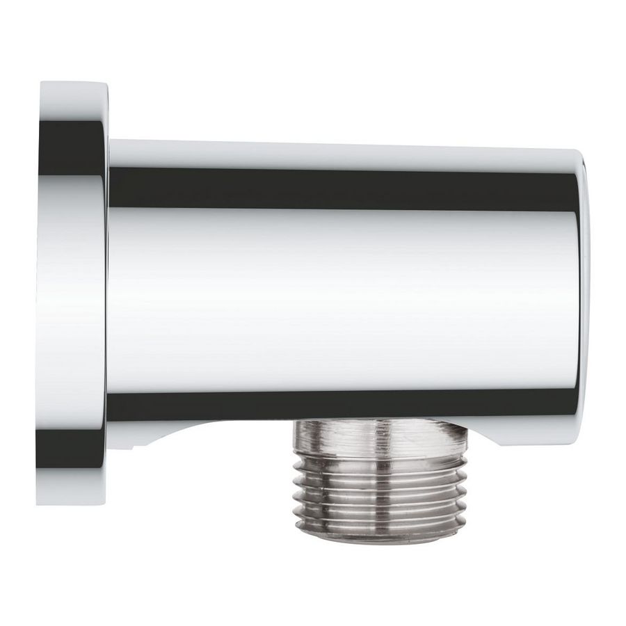Rainshower wandaansluitbocht 1/2 chroom incl. rozet rond