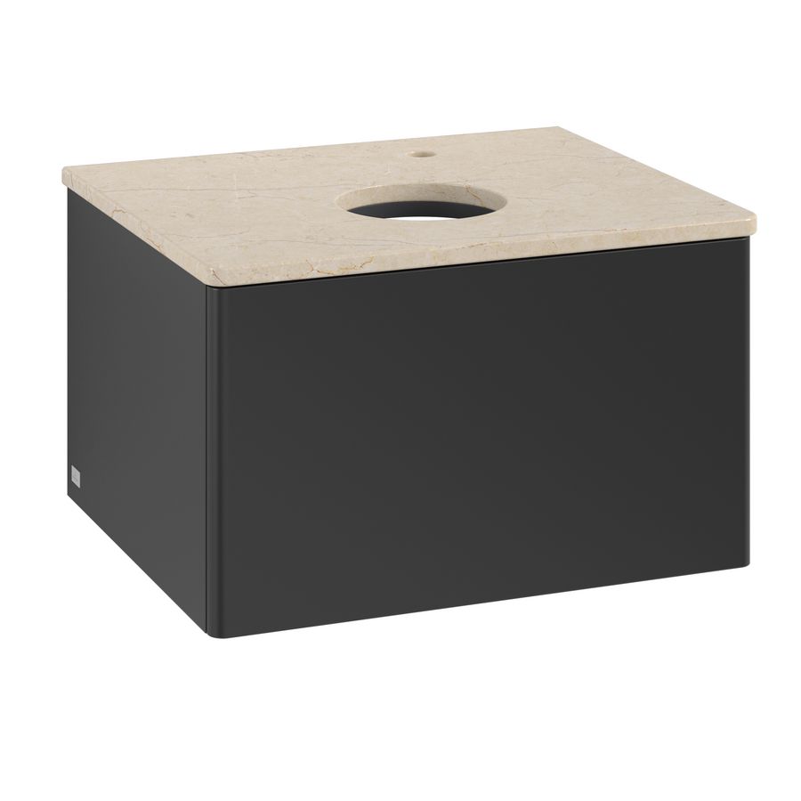 Wastafelonderkast Antao 600x360x500mm Black Matt Lacquer K29053PD