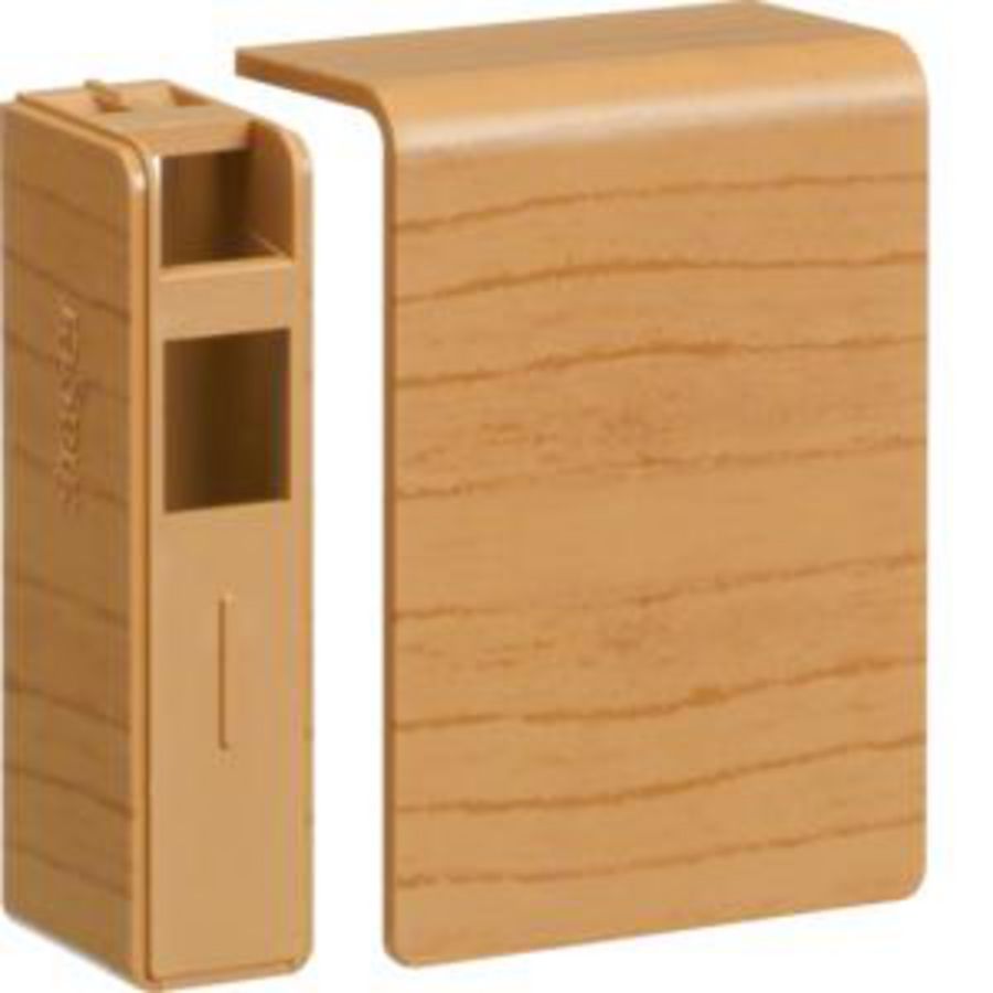 Eindstuk L/R voor goot 55mm hoog SL beuken