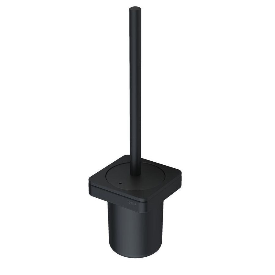 Closetborstelgarnituur wandmodel zwart/zwart FRAME FULL BLACK