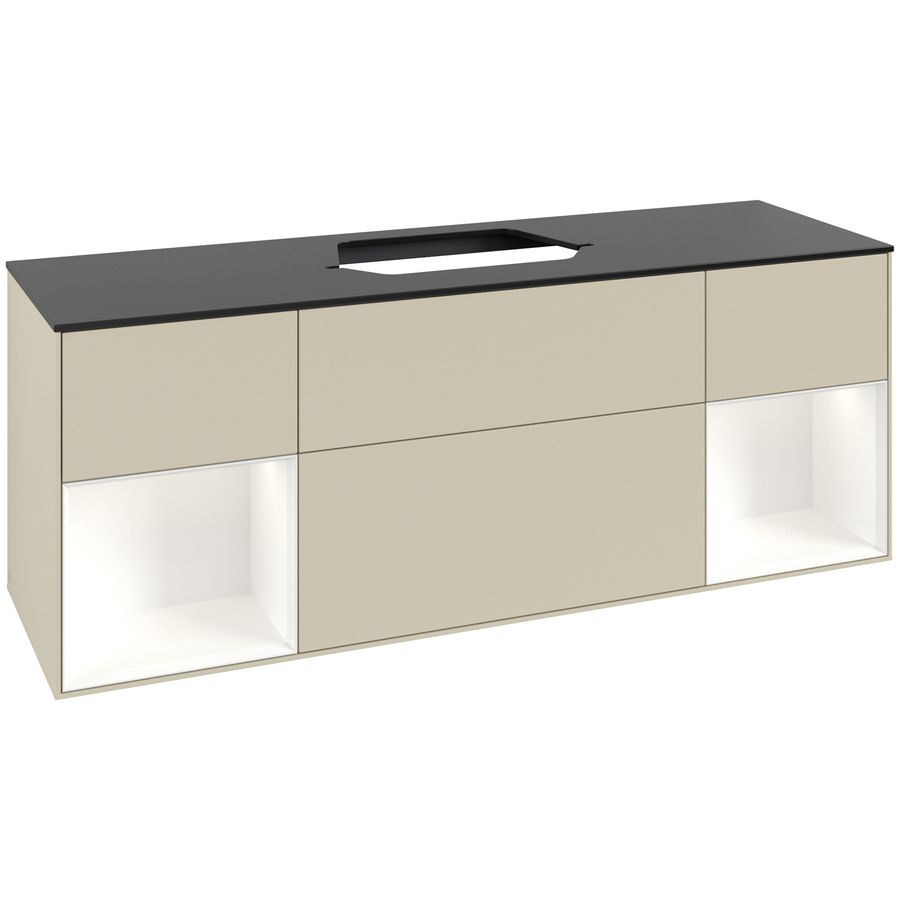 Wastafelonderkast Finion 1600x603x501mm S.Grey Matt Lacquer F452MTHJ