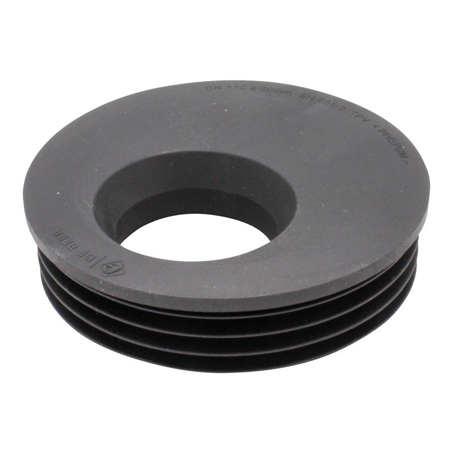 Afvoerreduceerstuk DN110x50mm TPE-zwart