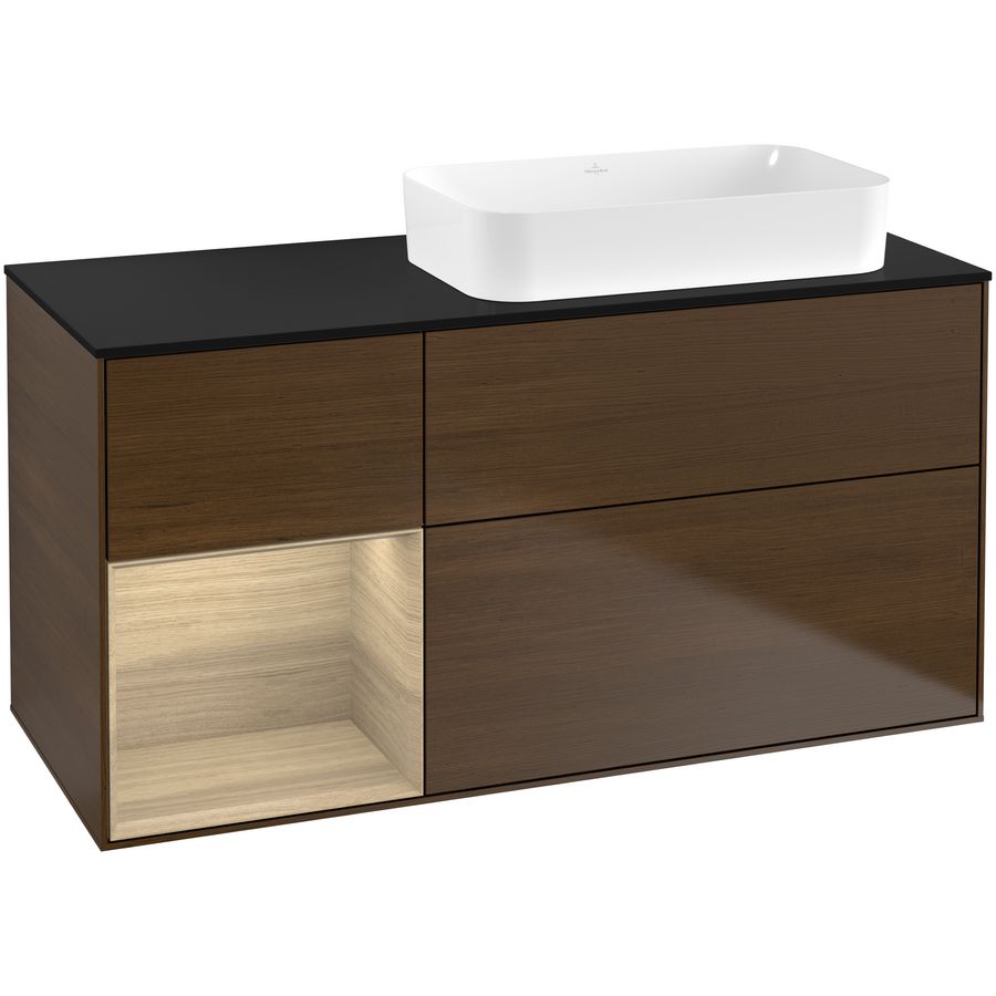Wastafelonderkast Finion 1200x603x501mm W.Veneer F682PCGN