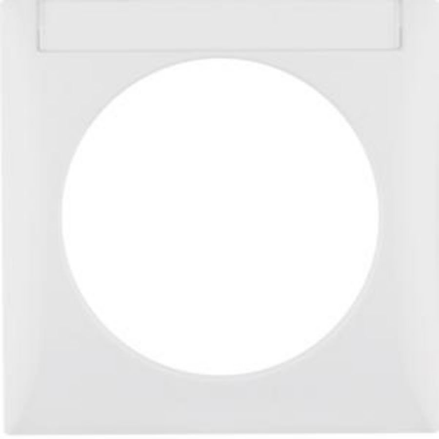 Afdekraam 1-v met tekstveld berker Integro flow polar wit glans