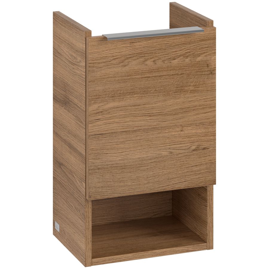 Wastafelonder. ARCHITECTURA 310x520x243mm Oak Kansas B88000RH greep alu. glans