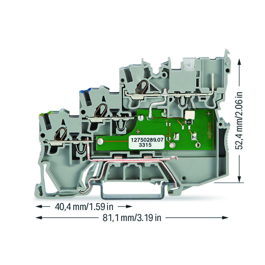 3-draads actuatorklem LED geel PNP(pos) 5317/1102-950 VVE=50