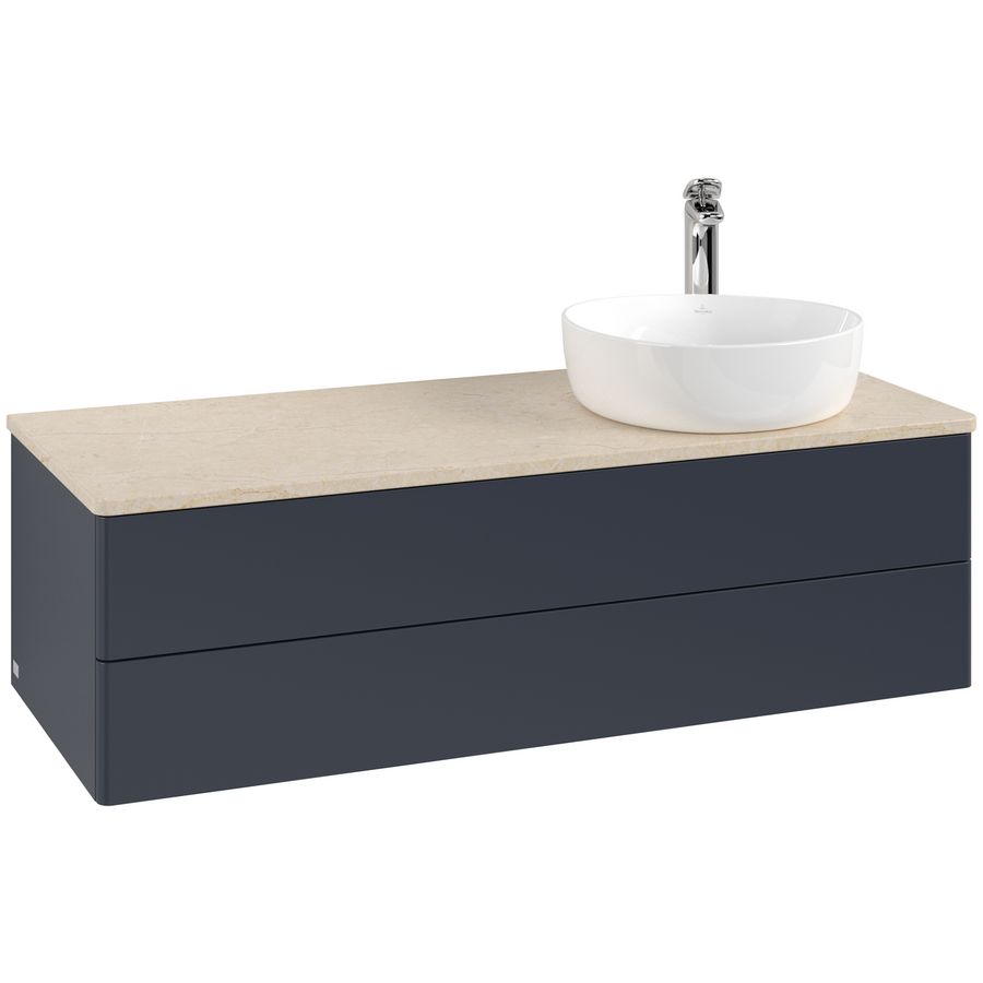 Wastafelonderkast Antao 1200x360x500mm Mid.Blue Matt Lacquer K23053HG