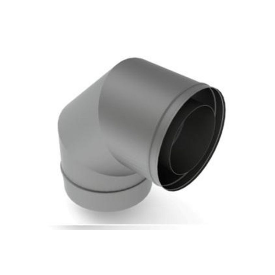 Bocht RVS Ø150/100 90°, gesegmenteerd