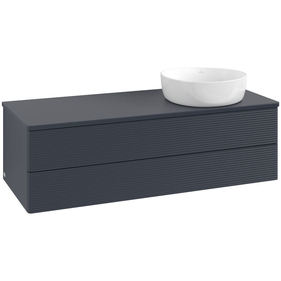 Wastafelonderkast Antao 1200x360x500mm Mid.Blue Matt Lacquer K23110HG