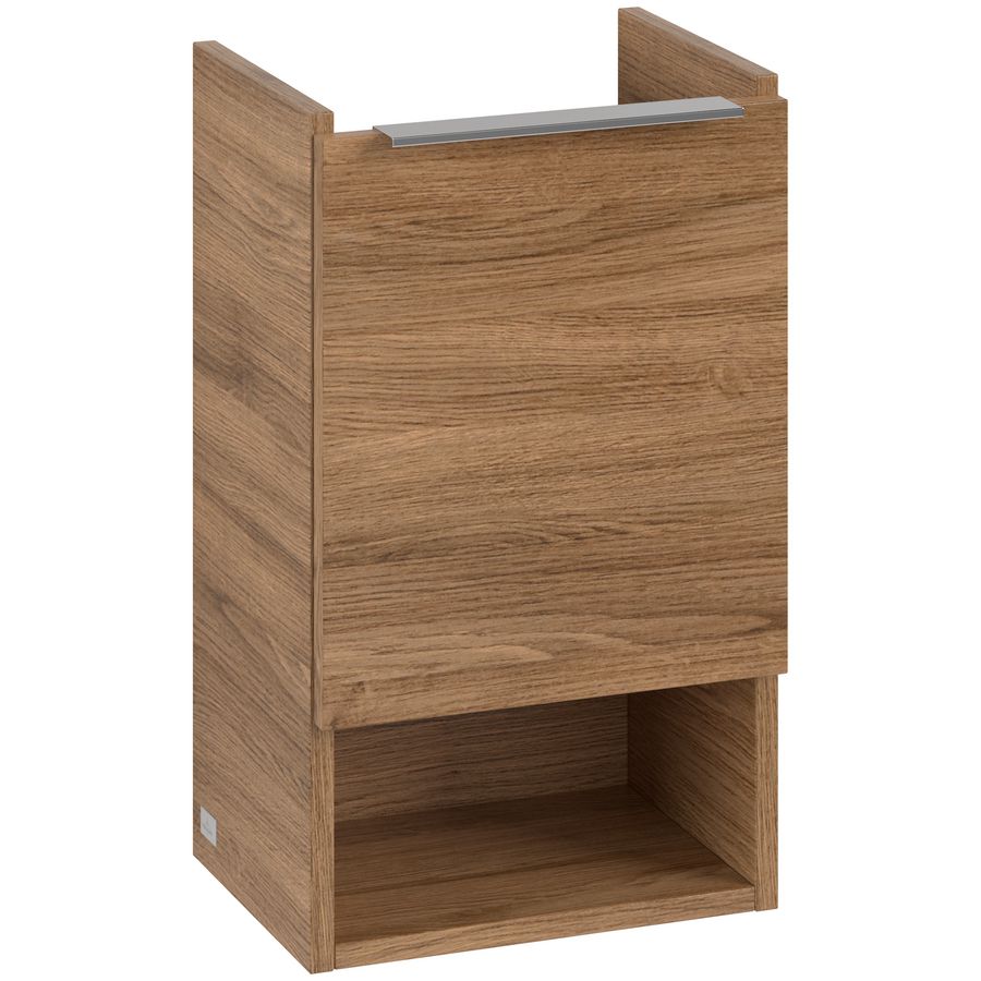 Wastafelonder. ARCHITECTURA 310x520x243mm Oak Kansas B88001RH greep Volcano Black