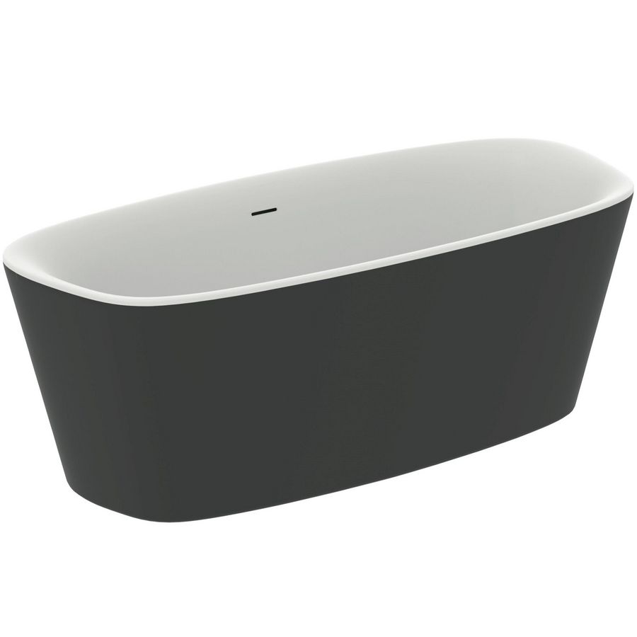 Dea duobad vrijstaand 170x75cm matt white/black