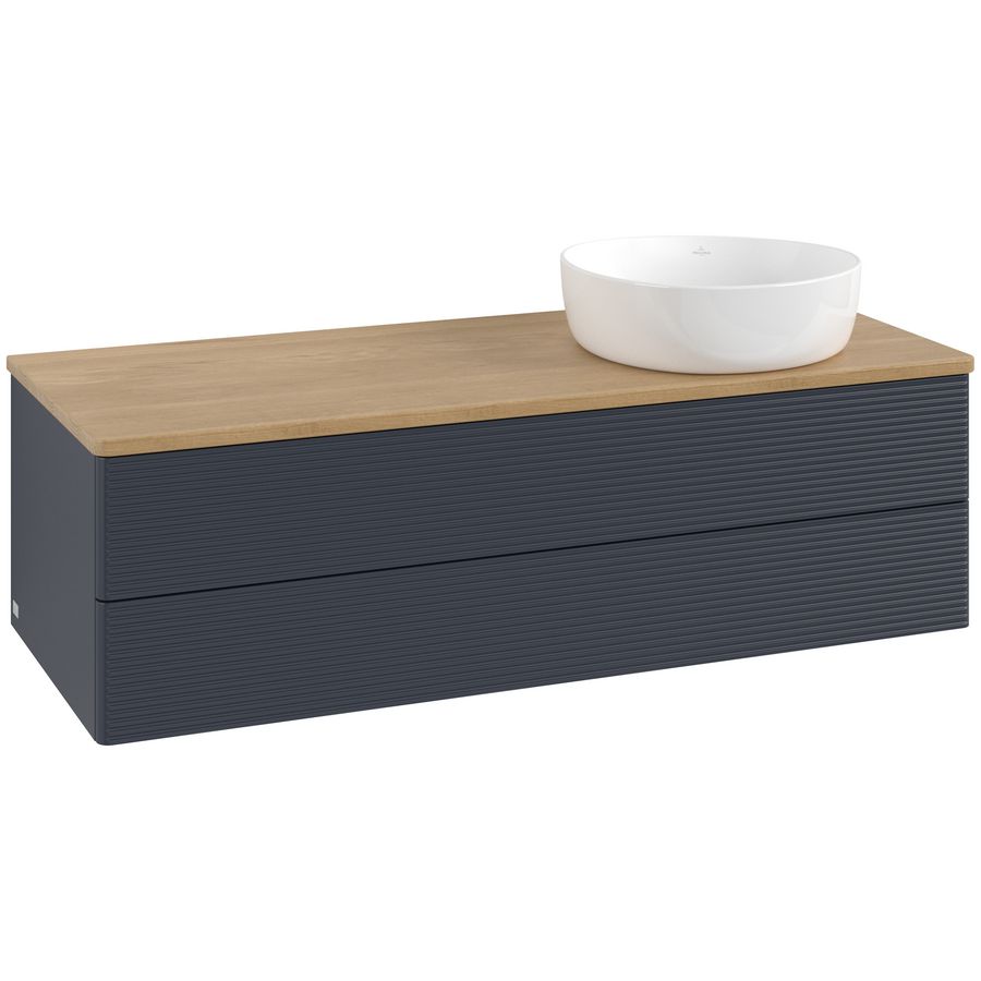 Wastafelonderkast Antao 1200x360x500mm Mid.Blue Matt Lacquer K23111HG