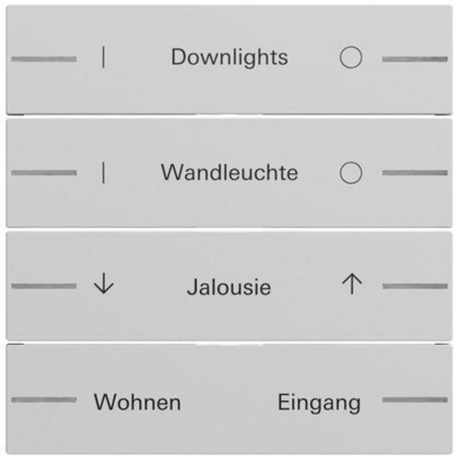 Wippenset 4-voudig indiv. tastsens.4.70 gris m(gel.)