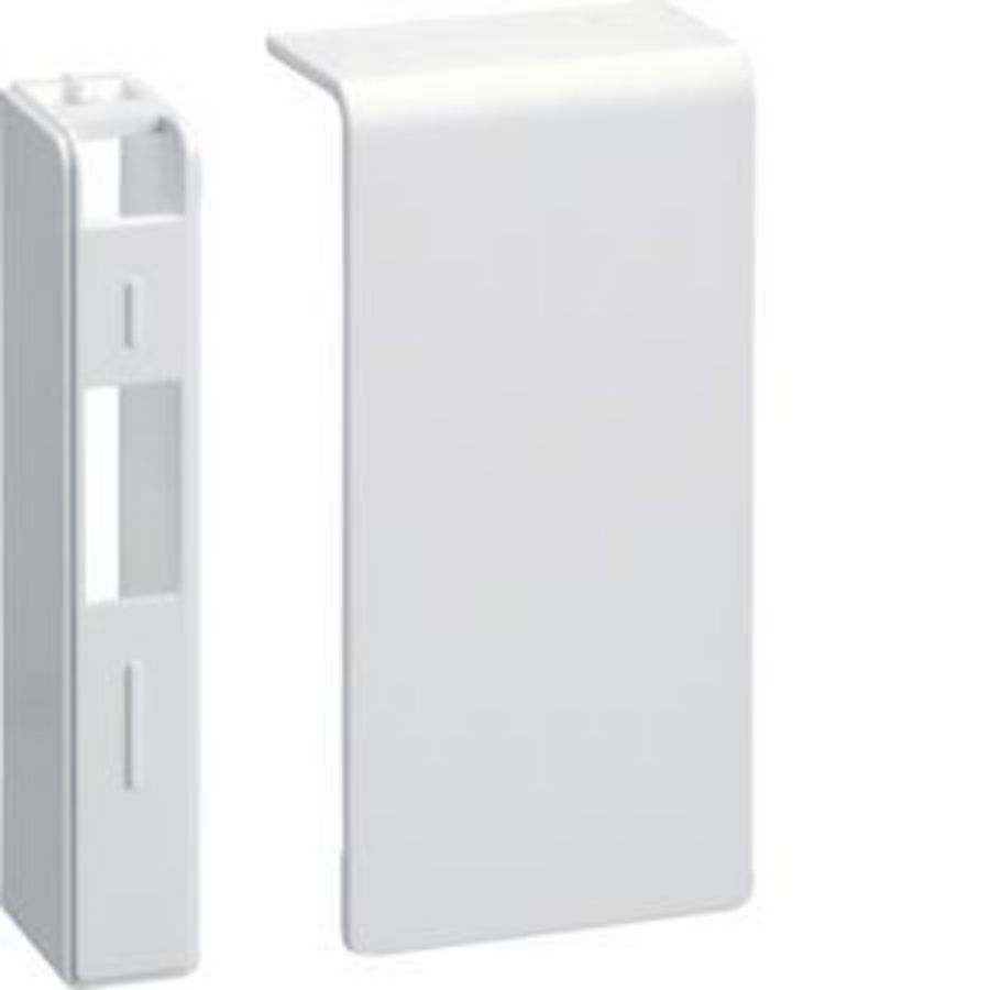 Eindstuk L/R voor goot 80mm hoog SL verkeerswit