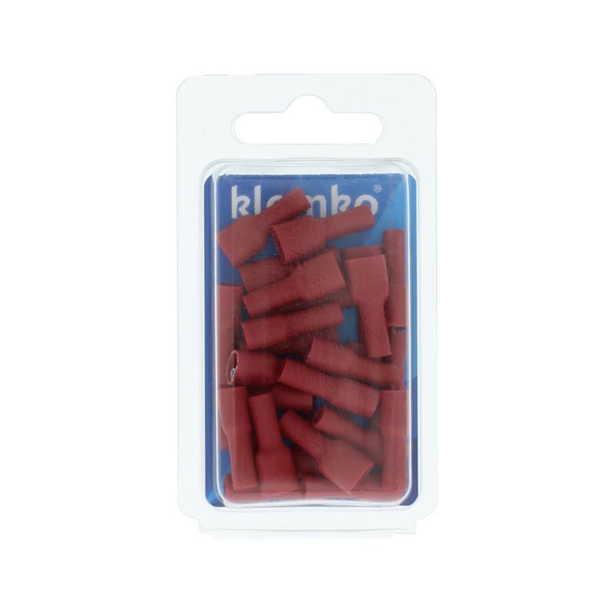 Blister a 25st. Vol. geisol. vlaksteker 6,3x0,8mm 0,5-1,5mm²