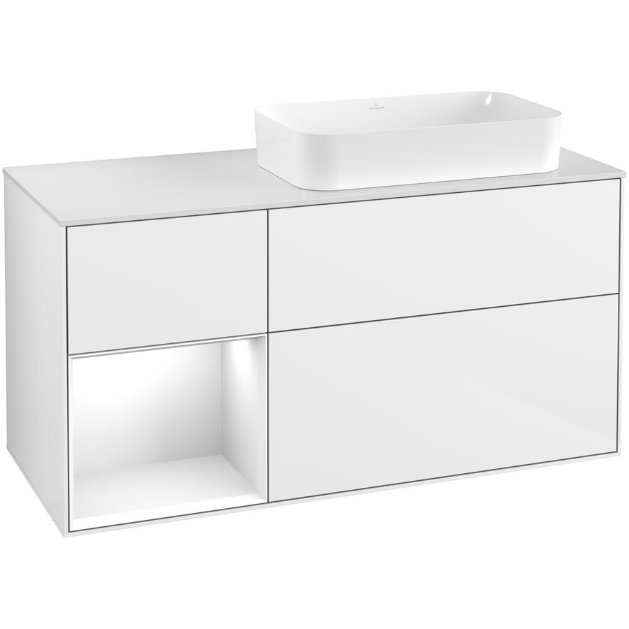 Wastafelonderkast Finion 1200x603x501mm G.White.L F681GFGF