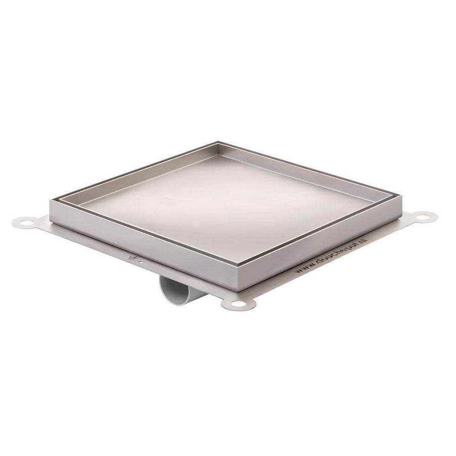 Tegelput 296x296mm ABS/RVS zijuitlaat 50mm