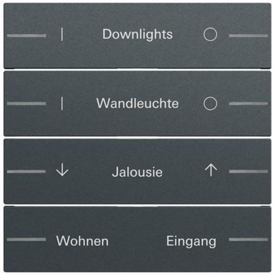 Wippenset 4-voudig indiv. tastsens.4.70 antracit(gel.)