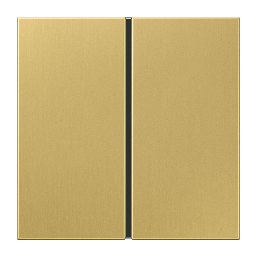 Tastafdekking compleet 1voudig LS messing klass KNX