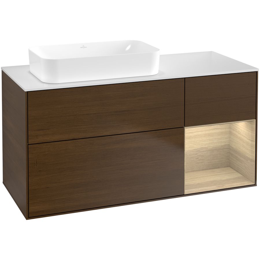 Wastafelonderkast Finion 1200x603x501mm W.Veneer F691PCGN