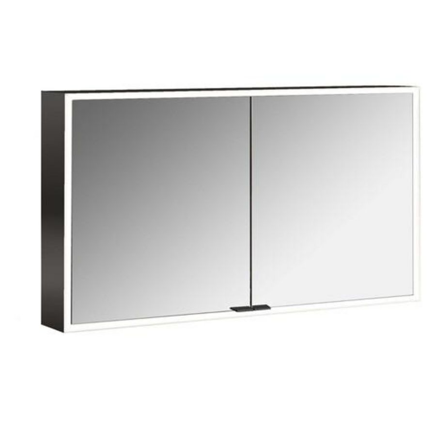 Spiegelkast Prime Facelift opbouw 1200mm 2 deur Ip 20 Zwart