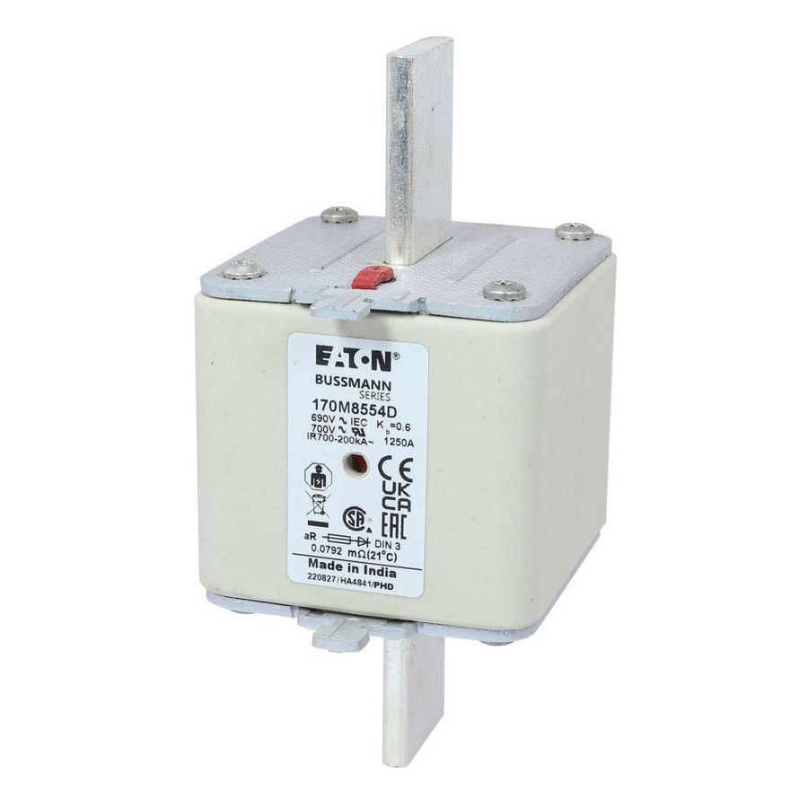 Zekering hoge snelheid 1250A AC 690V 200kA DIN 3 aR DIN IEC