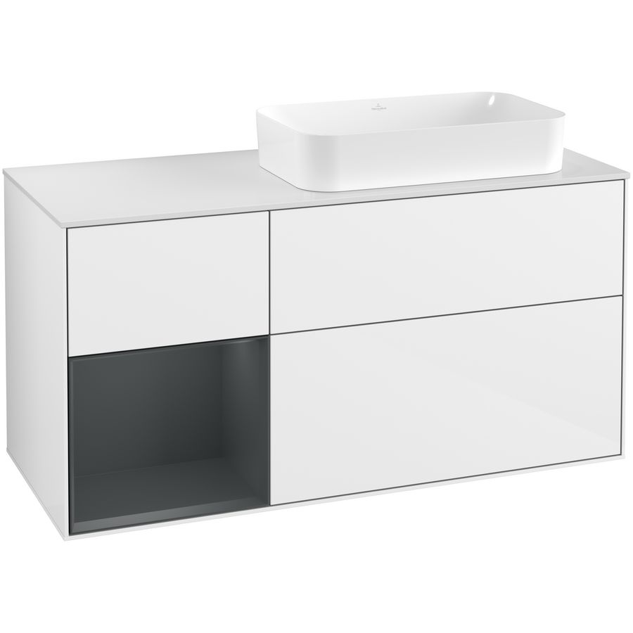 Wastafelonderkast Finion 1200x603x501mm G.White.L F681HGGF
