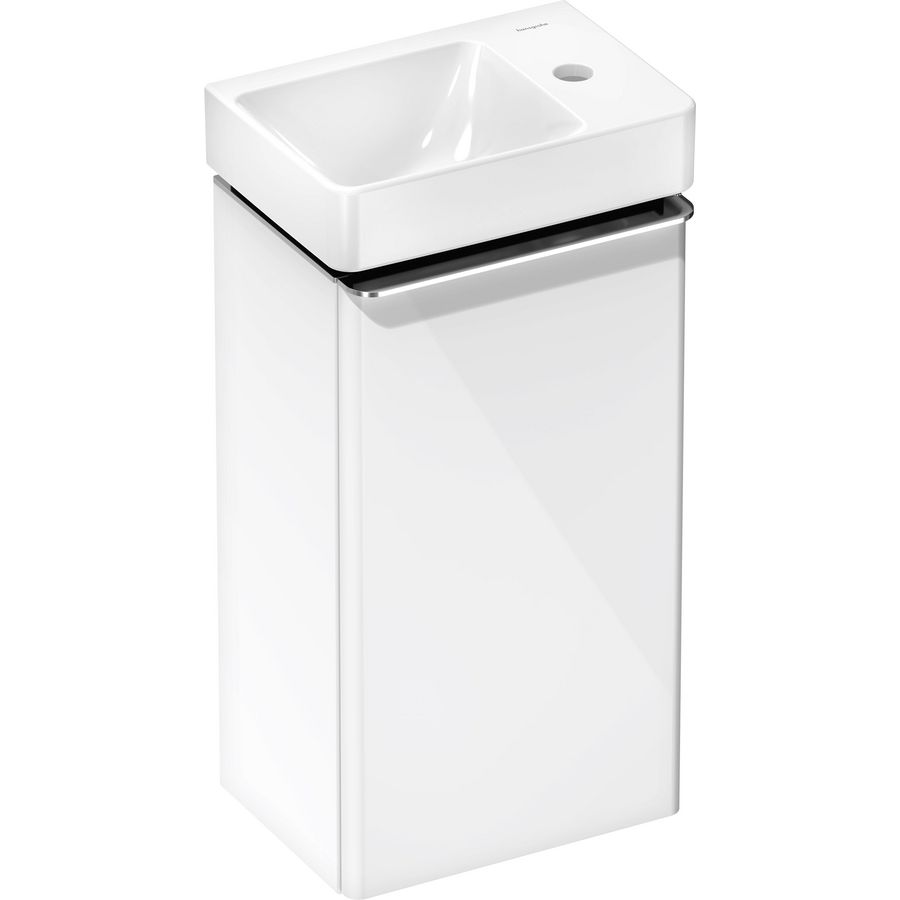 Badmeubel Xelu Q set High Gloss White 340/245 RE. greep chroom