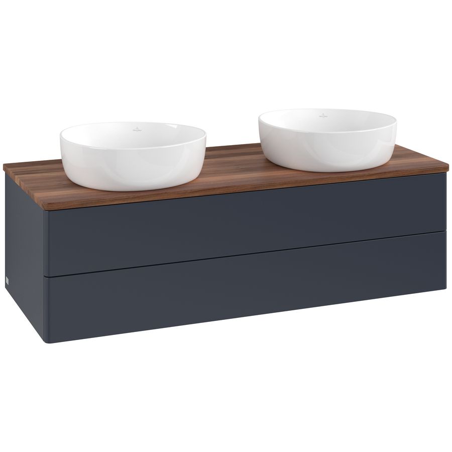 Wastafelonderkast Antao 1200x360x500mm Mid.Blue Matt Lacquer K24012HG