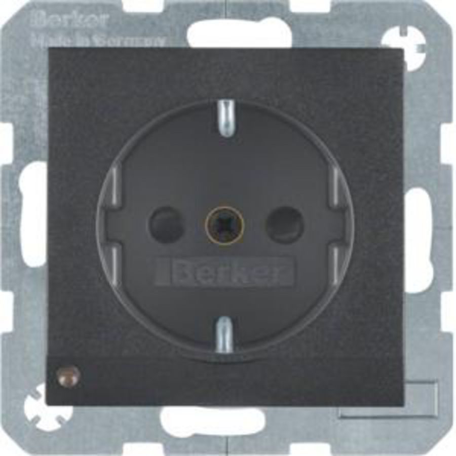 Wandcontactdoos RA led-orient. berker S.1/B.3/B.7 antraciet