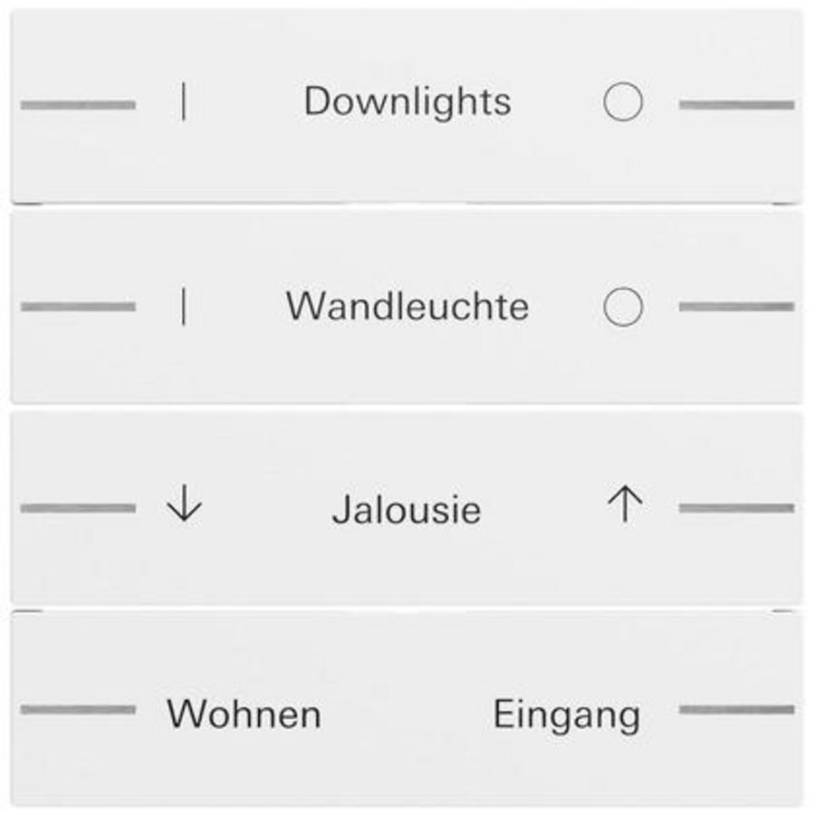 Wippenset 4-voudig indiv. tastsens.4.70 zuiver wit