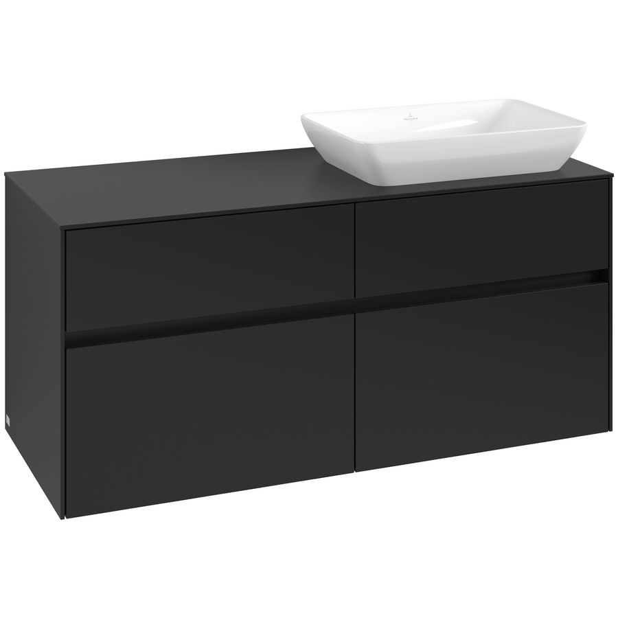Wastafelonderkast Collaro 1200x548x500mm Volcano Black C114B0VL