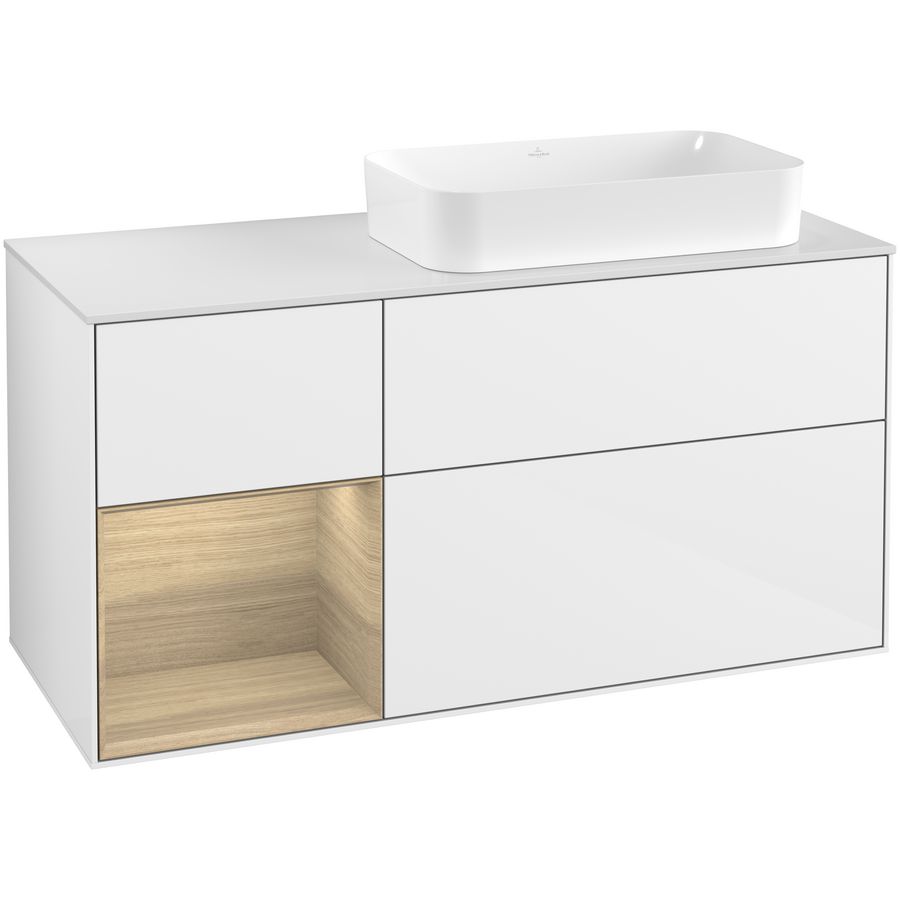 Wastafelonderkast Finion 1200x603x501mm G.White.L F681PCGF