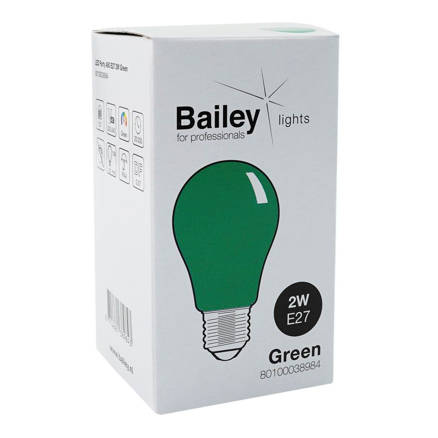LED-lamp A60 Party E27 2W groen