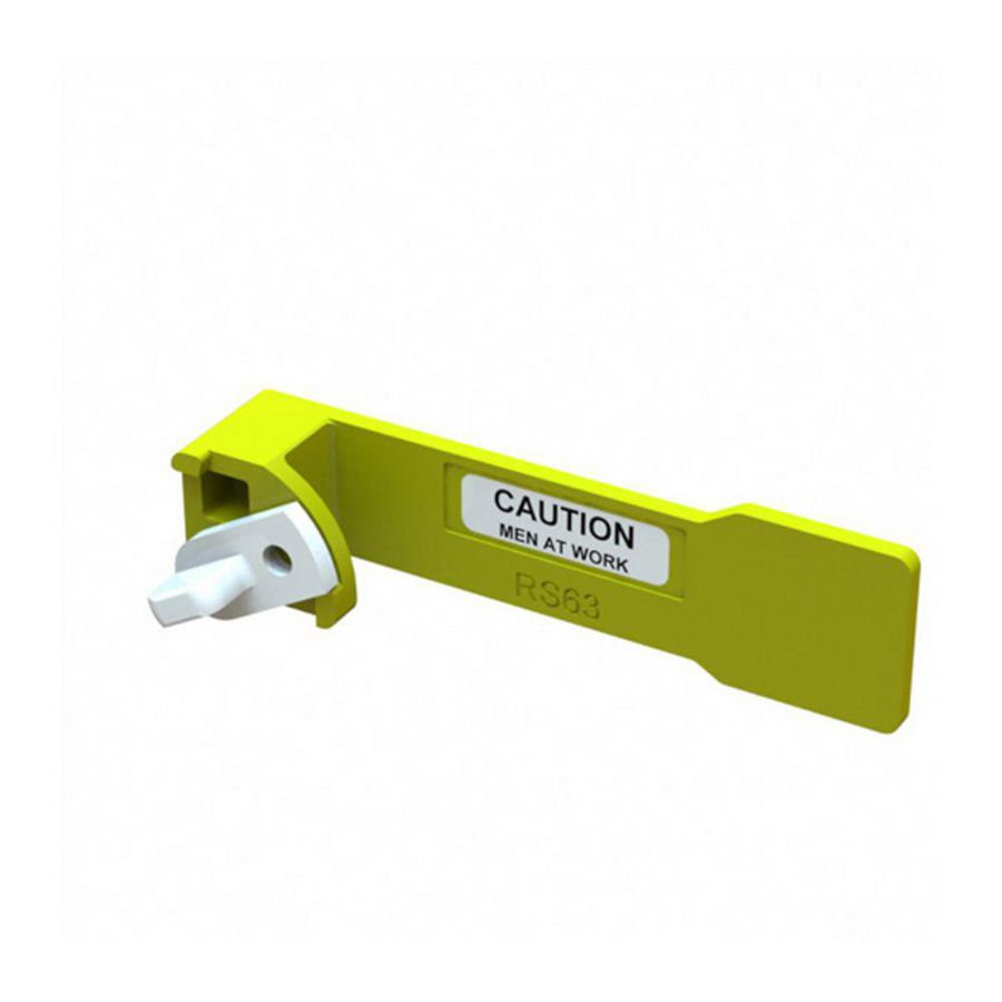 Met hangslot afsluitbare elementen laagspan.BS RS63 VVE=10