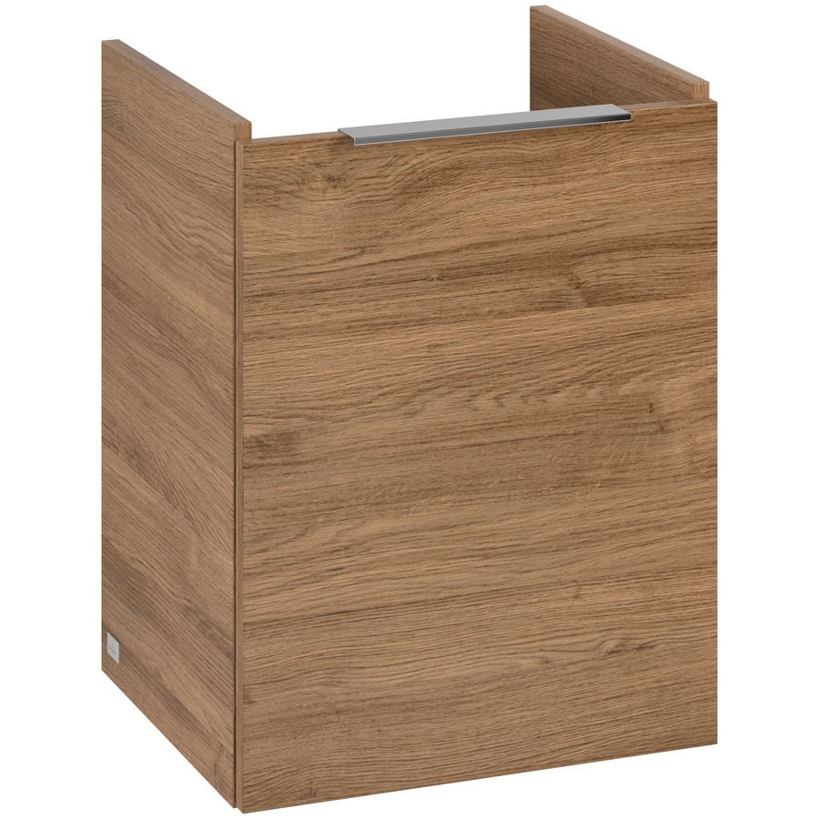 Wastafelonder. ARCHITECTURA 400x520x345mm Oak Kansas B88200RH greep alu. glans