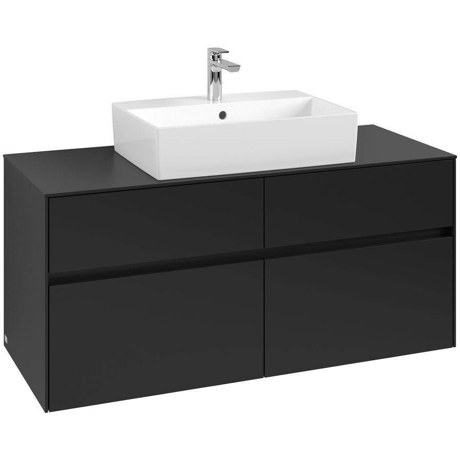 Wastafelonderkast Collaro 1200x548x500mm Volcano Black C128B0VL