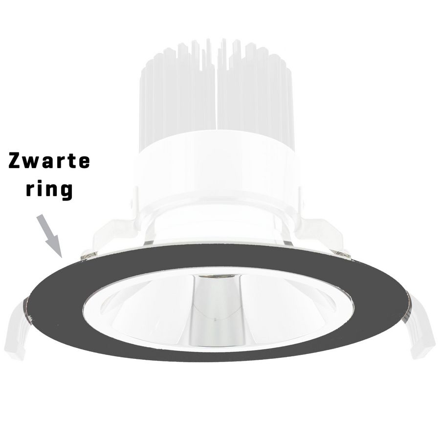 Ronde pasring 170mm voor Juno module Zwart