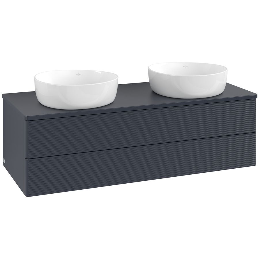 Wastafelonderkast Antao 1200x360x500mm Mid.Blue Matt Lacquer K24110HG