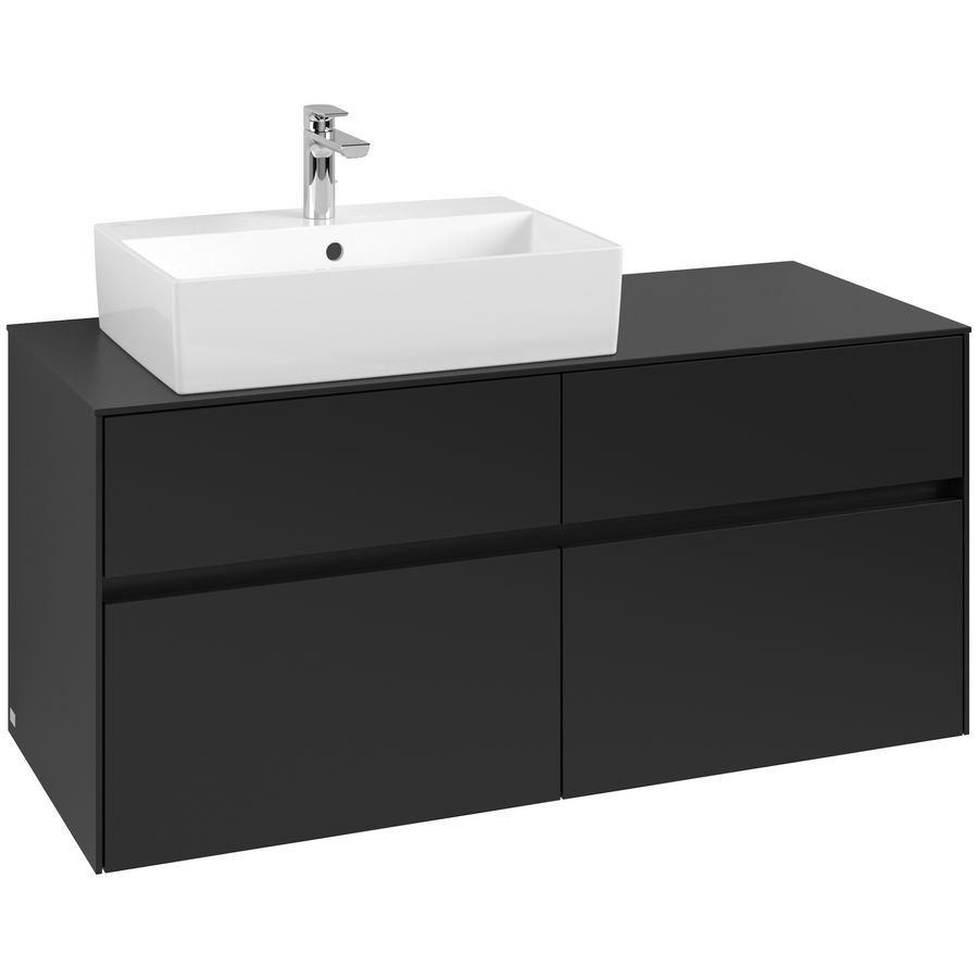 Wastafelonderkast Collaro 1200x548x500mm Volcano Black C129B0VL