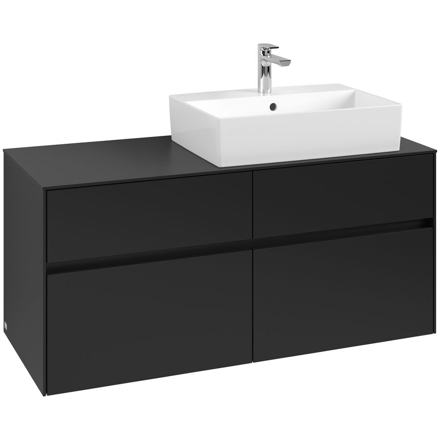 Wastafelonderkast Collaro 1200x548x500mm Volcano Black C13000VL