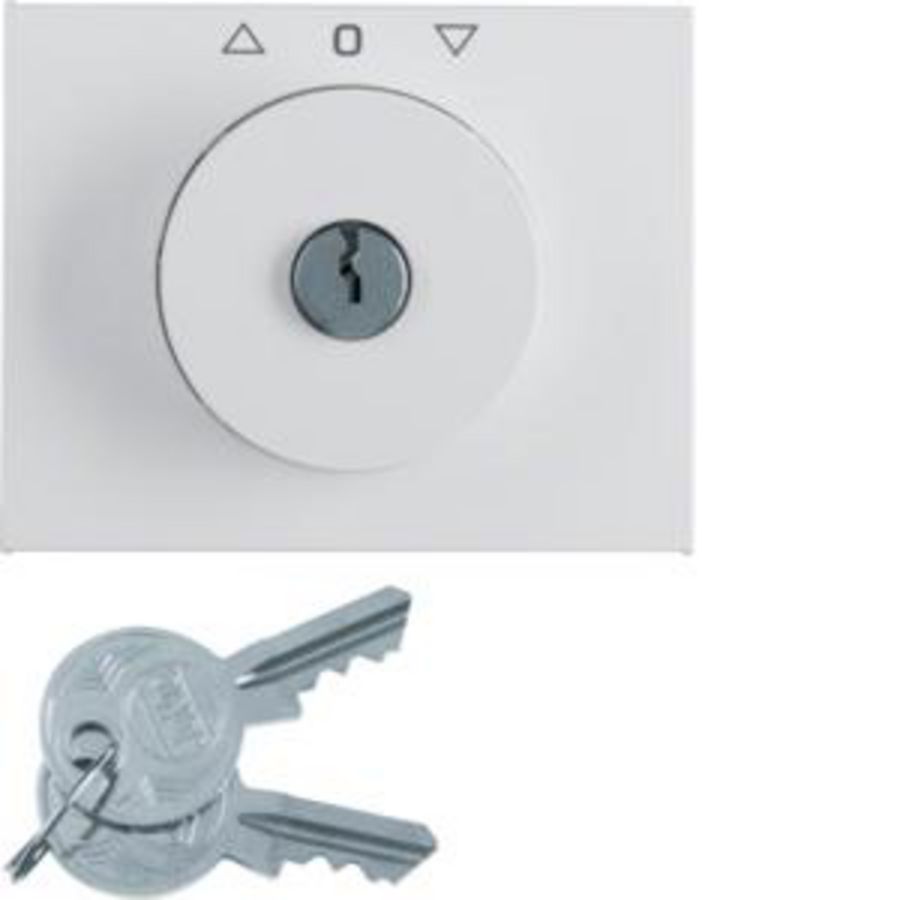 Centraalplaat + slot jaloezie berker K.1/K.5 polarwit (3-stand uitneembaar)