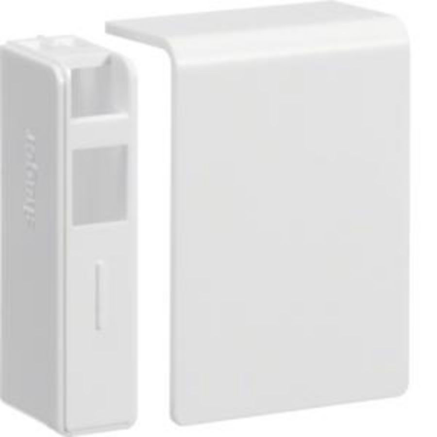 Eindstuk L/R voor goot 55mm hoog SL verkeerswit