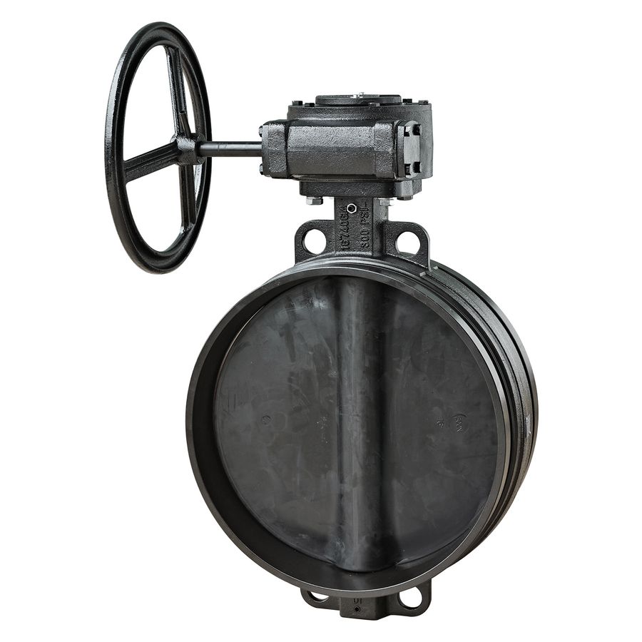 Shurjoint groef vlinderklep met wormwiel MM 406,4mm zwart