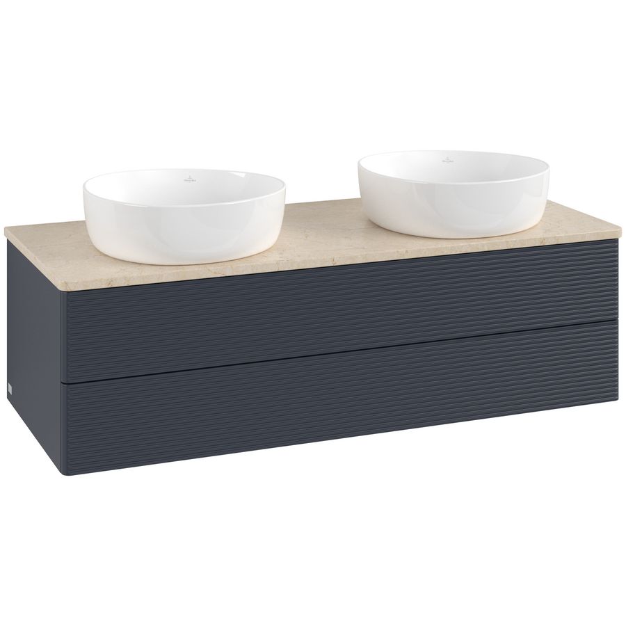 Wastafelonderkast Antao 1200x360x500mm Mid.Blue Matt Lacquer K24113HG