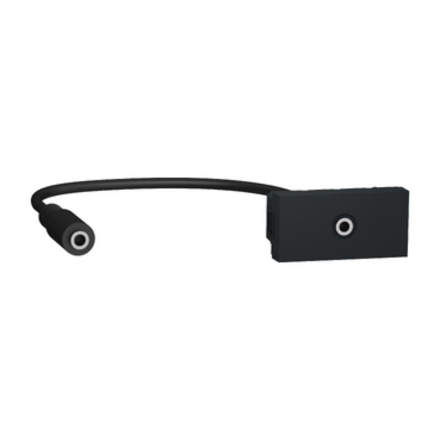 Audio Mini Jack 3,5 mm connector 1 Module Antraciet Unica