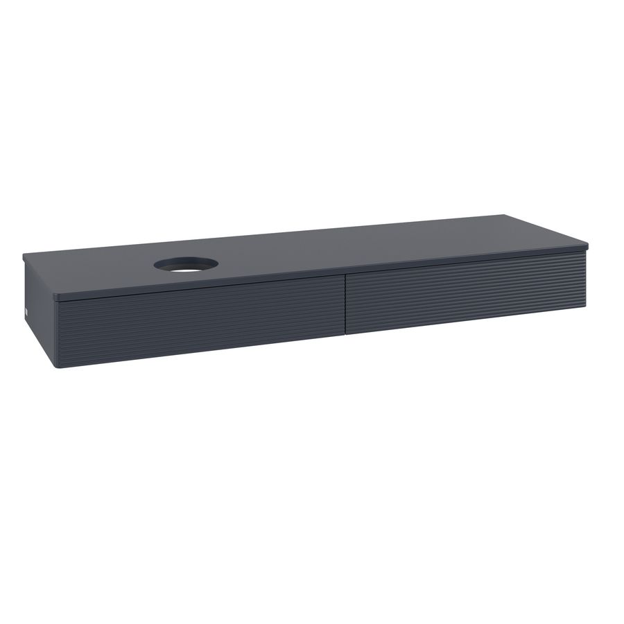 Wastafelonderkast Antao 1600x190x500mm Mid.Blue Matt Lacquer K15110HG
