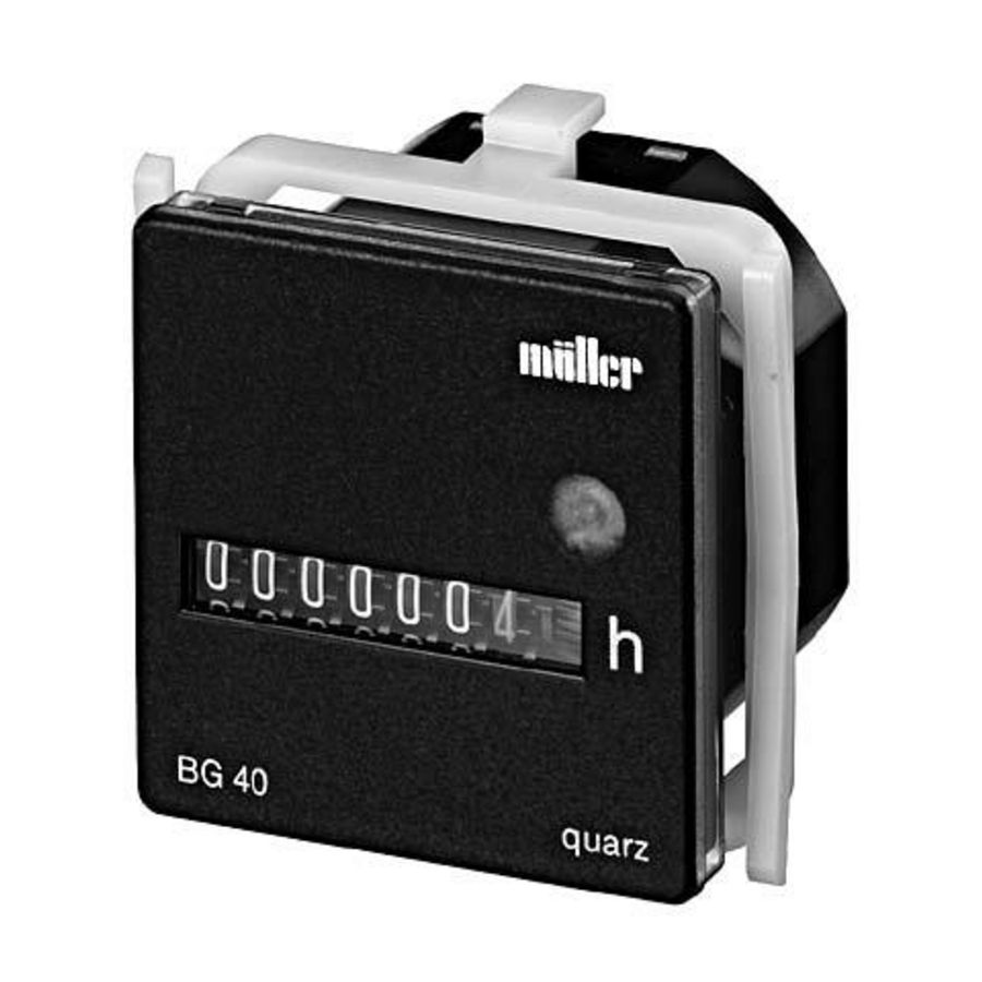 Urenteller BG40.17 frontinbouw 12-48V DC 48x48mm zwart